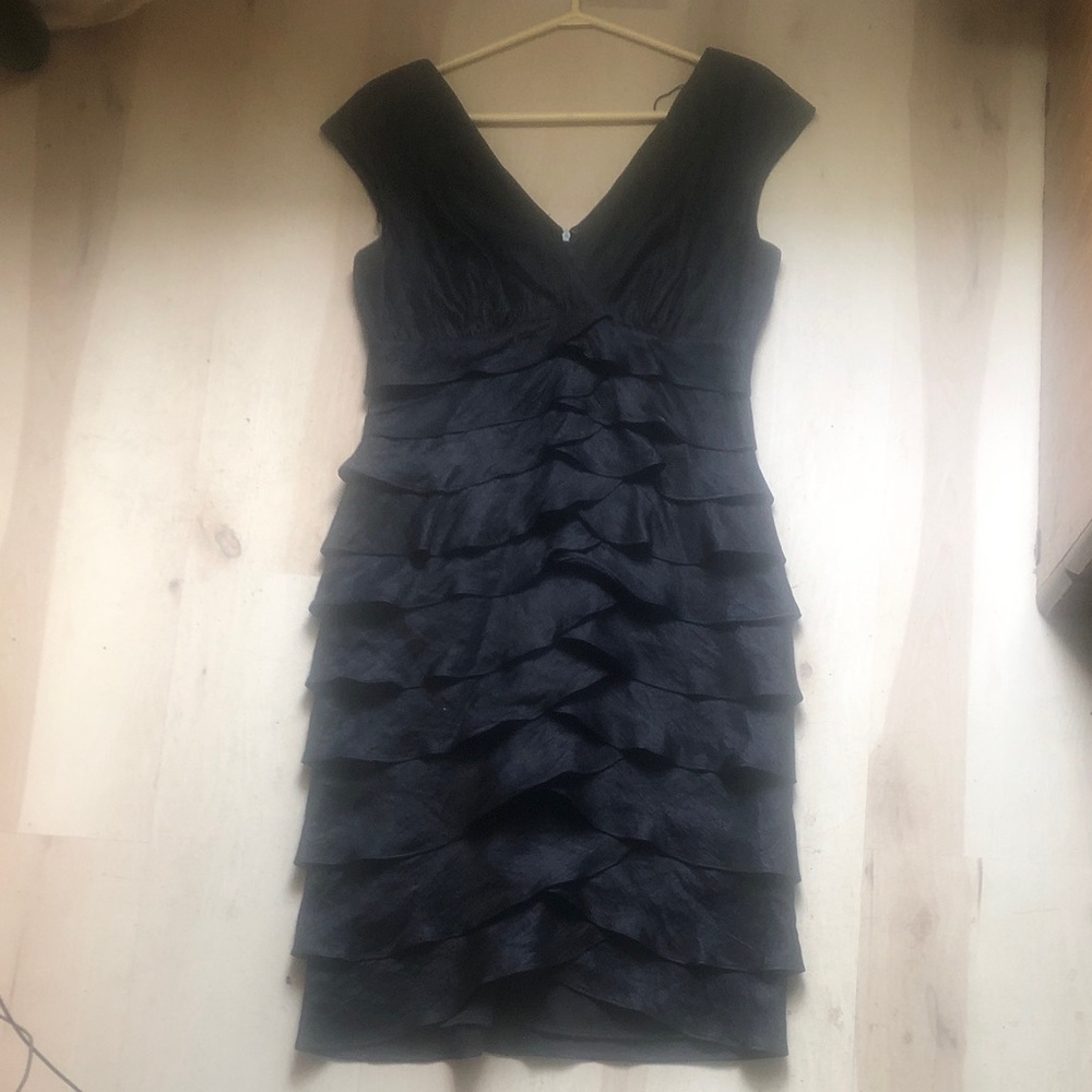 dressbarn Black Layered Mini Dress